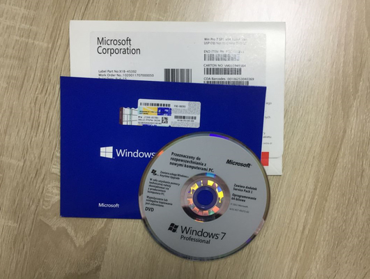 Original PC Software Windows 7 Professional SP1 64 Bit English Intel 1 Pk DSP DVD