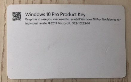 Metal New Windows 10 Pro Key Card PC Key Card 64 Bit
