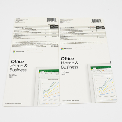 English Computer OS Software Office 2019 Home And Business Card