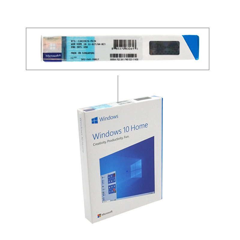 Metal Cuboid Microsoft Windows 10 Home USB Box 64 Bit OS Windows OEM Software