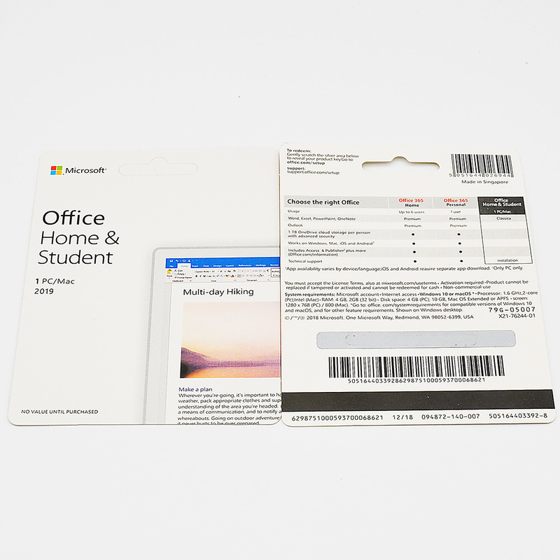 Windows 10 Microsoft Office Home And Student Card Pc 2016